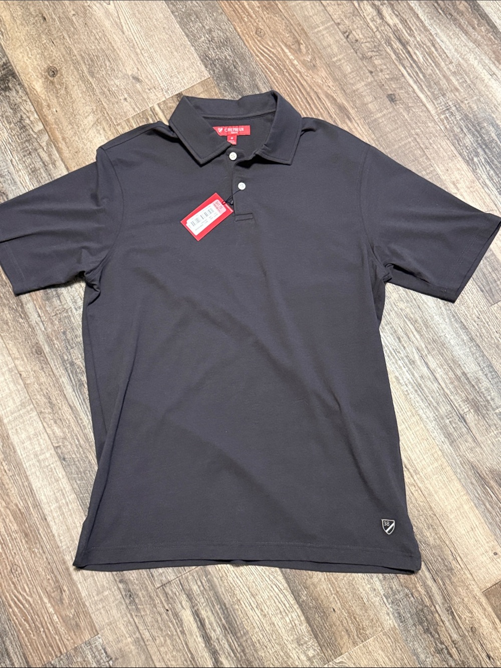 NWT Daniel Cremieux Men's Slim Fit Jersey Polo Shirt sz M dark grey